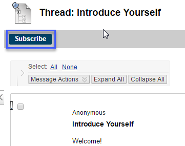 Subscribe to forum or thread