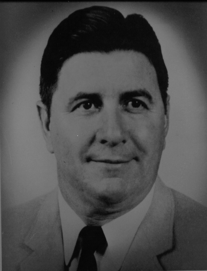 Black and white photo of a man