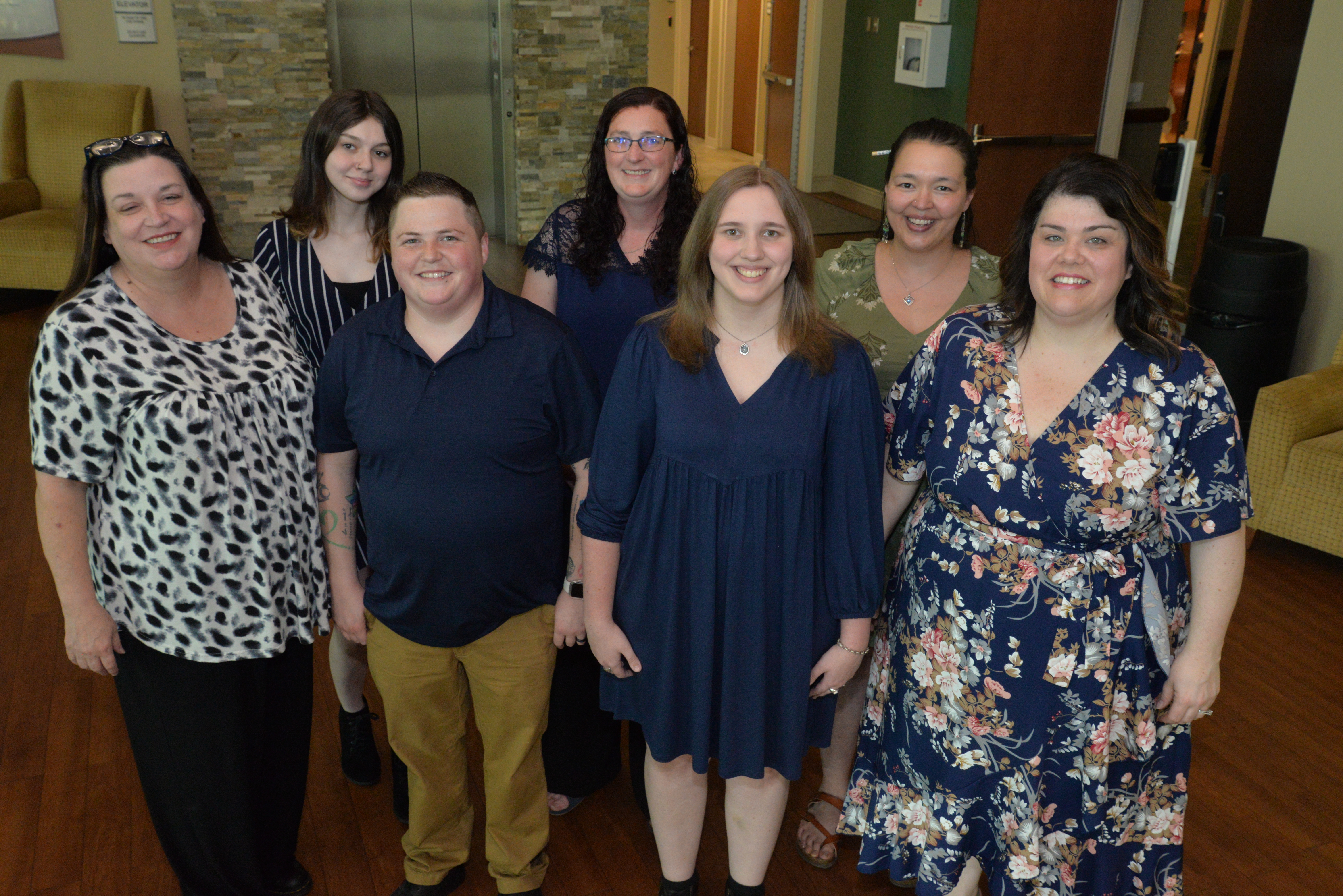 Crystal Rhynes (left), SCC’s Human Services Technology Program Coordinator, is pictured here with graduates, from left: Danielle Hutchinson of Sylva, Brittany Martin of Sylva, Kayla Loftis of Sylva, Jordan Shuler of Whittier, Amanda Holmes of Cullowhee and Heather Mallard of Franklin. 