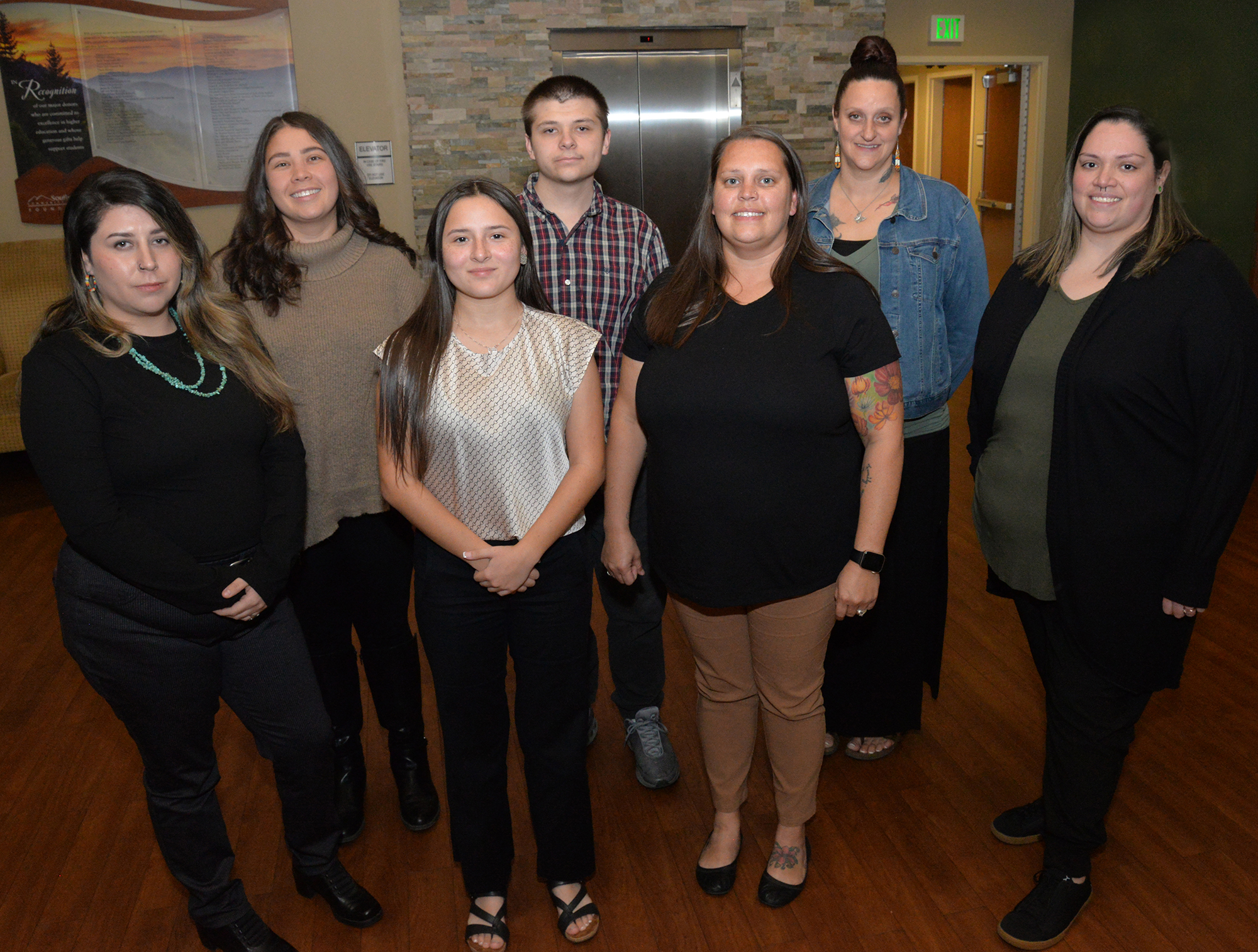 Photo of some students who were inducted