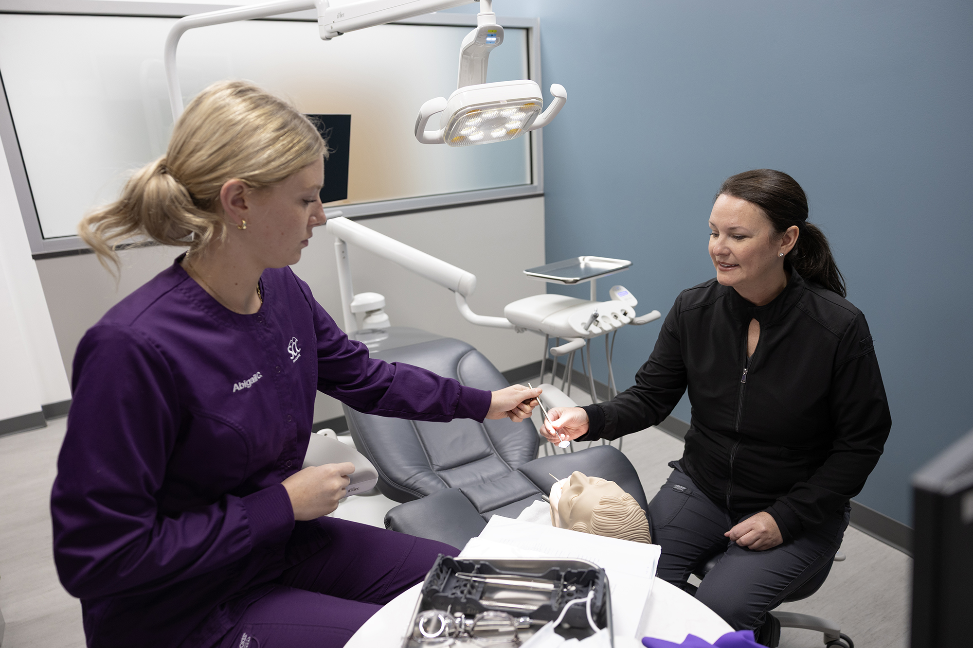 Dental Assisting students working in a lab at SCC's Jackson Campus