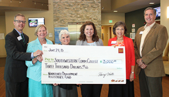 Photo of Brett Woods, Debbie Smith, Melissa Ledford, Maggie Melton, Lynda Parlett and Dr. Don Tomas