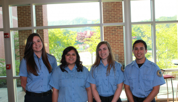 EMS students pictured before pinning ceremony at SCC