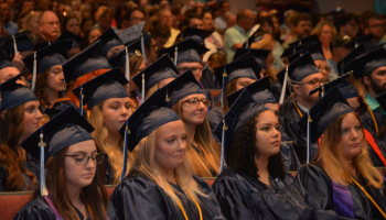 SCC graduates are shown at a recent commencement ceremony