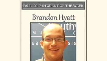SCC Student of the Week Brandon Hyatt.