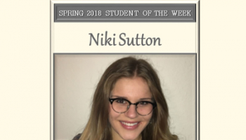 SCC Student of the Week Niki Sutton.