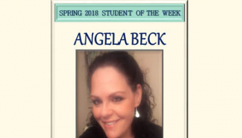 SCC Student of the Week Angela Beck.