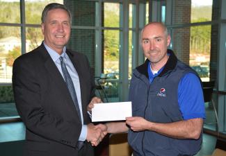 man gives man a check