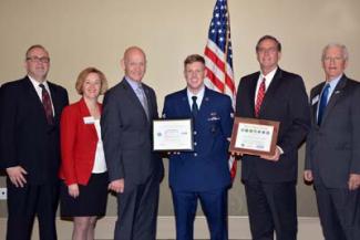 Photo of Dr. Thom Brooks, Lisa Sizemore, Curtis Dowdle, Kameron Buchanan, Dr. Don Tomas and Ronald Bogle
