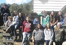 Photo of Jacob Barker (Swain County High School), Laurel Welch (Cherokee High School), Emily Alligood (Smoky Mountain High School), Autumn Farmer (Smoky Mountain High School) Tristin Bottchenbaugh (Cherokee High School), Karen Owens (president of STAR), Morgan Carpenter (Smoky Mountain High School), Alysia Figueroa (Smoky Mountain High School), Anya Walsh (Cherokee High School), Crystal Mathews (Franklin High School), Megan Beck (Smoky Mountain High School), Autumn Payne (Cherokee High School)