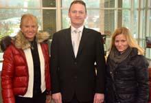 Photo of Officials from Denmark’s Social- Og Sundhedsskolen (Basic Health Care College) who recently visited Southwestern Community College included, from left: Dr. Hanne Helleshøj, president; Hans-Henrik Johansen, director of simulation and internationalization; and Vicky Asmussen, director of retention, evaluation and quality assurance.