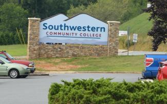 New sign is pictured from the parking lot.