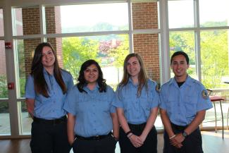 EMS students pictured before pinning ceremony at SCC