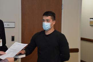 Heber Najera is sworn in as student representative to SCC's Board of Trustees