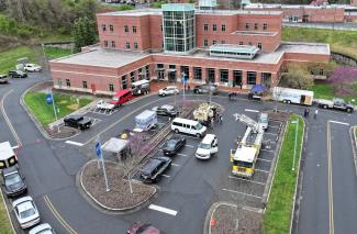 Aerial view of inaugural Hometown Heroes event in 2024