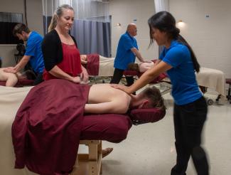 The Therapeutic Massage program has opened its learning clinic for the spring semester to allow its first-year students to practice their studies.