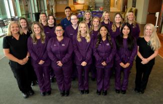 Members of SCC’s first Dental Assisting class are pictured here with their instructors. Front row, from left: Instructor Kristy Lance, Kayla McEntire of Sylva, Nicole Toner of Whittier, Emily Pilkerton of Franklin, Diya Patel of Sylva, Ashley Lopez of Franklin and Abra Brooks, SCC’s Dental Hygiene Program Coordinator. Middle row, from left: SCC instructor Jeniffer Nicholson, Awee French of Dillsboro, Haley Henderson of Franklin, Kelle Williams of Robbinsville, and Kaylee Cornelius of Murphy. Back row: Madel