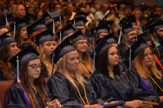 SCC graduates are shown at a recent commencement ceremony