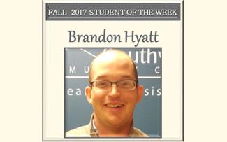 SCC Student of the Week Brandon Hyatt.