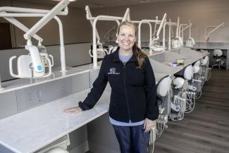 woman in lab