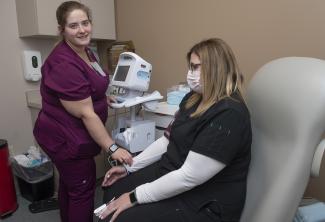 Medical Assisting Students in clinic