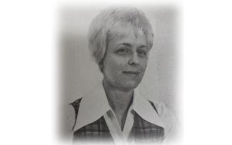 Black &amp; white photo of Sybil Reed taken from SCC's 1975 yearbook.