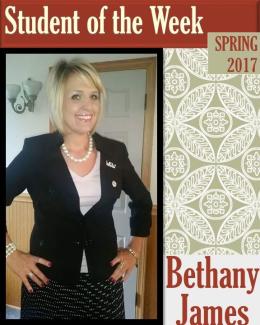 Picture of Bethany James, SCC Student of the Week.